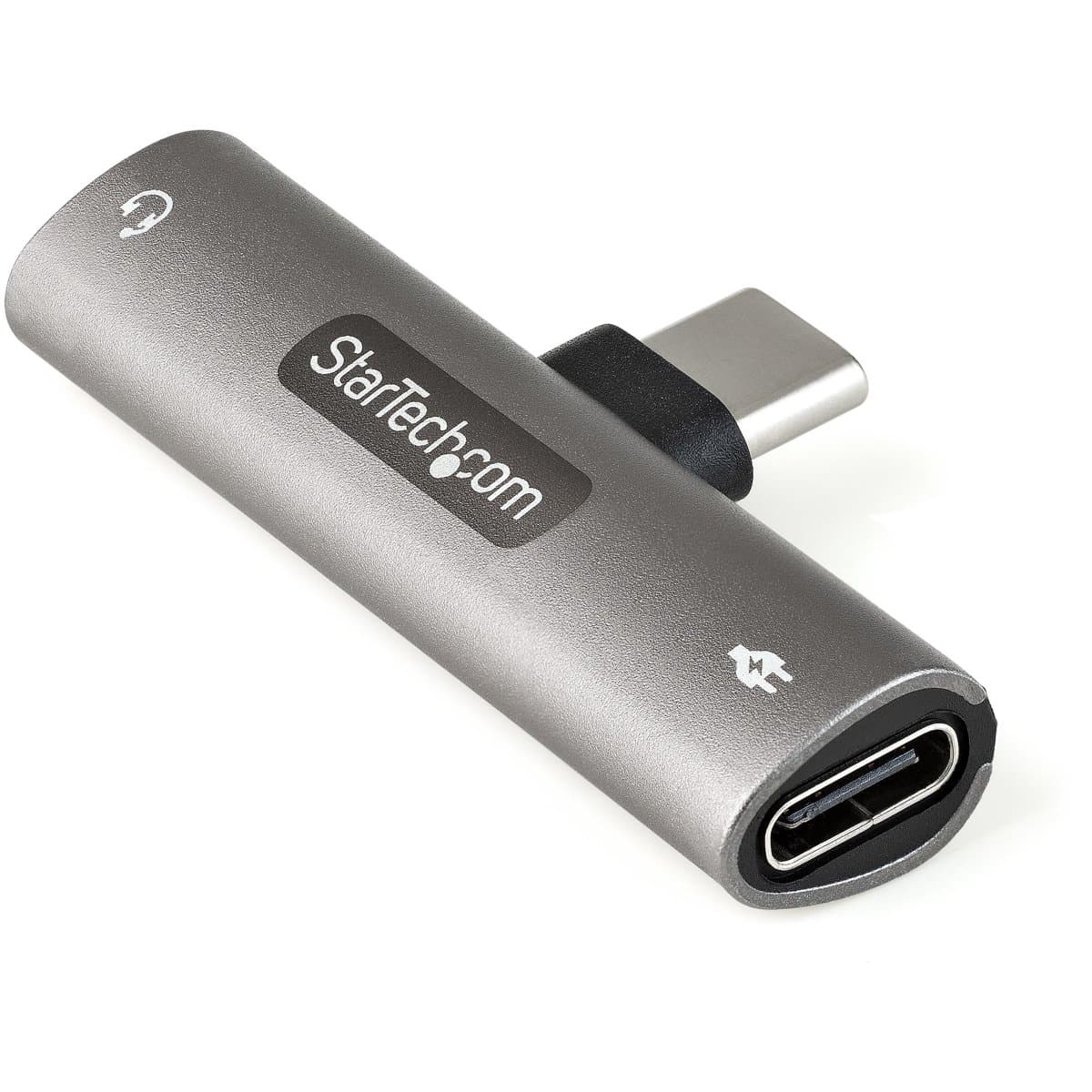 StarTech USB-C Audio & Charge Adapter, 60W Power Delivery, 3.5mm Audio Jack, Metal