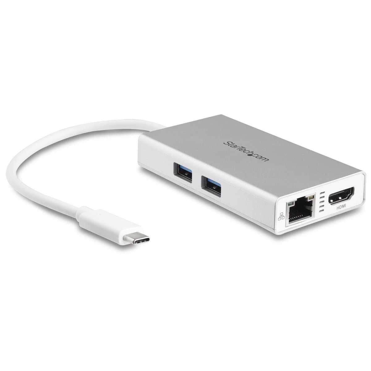StarTech USB-C Multiport Adapter, 4K HDMI, 60W Power Delivery, GbE, 2× USB-A 3.0