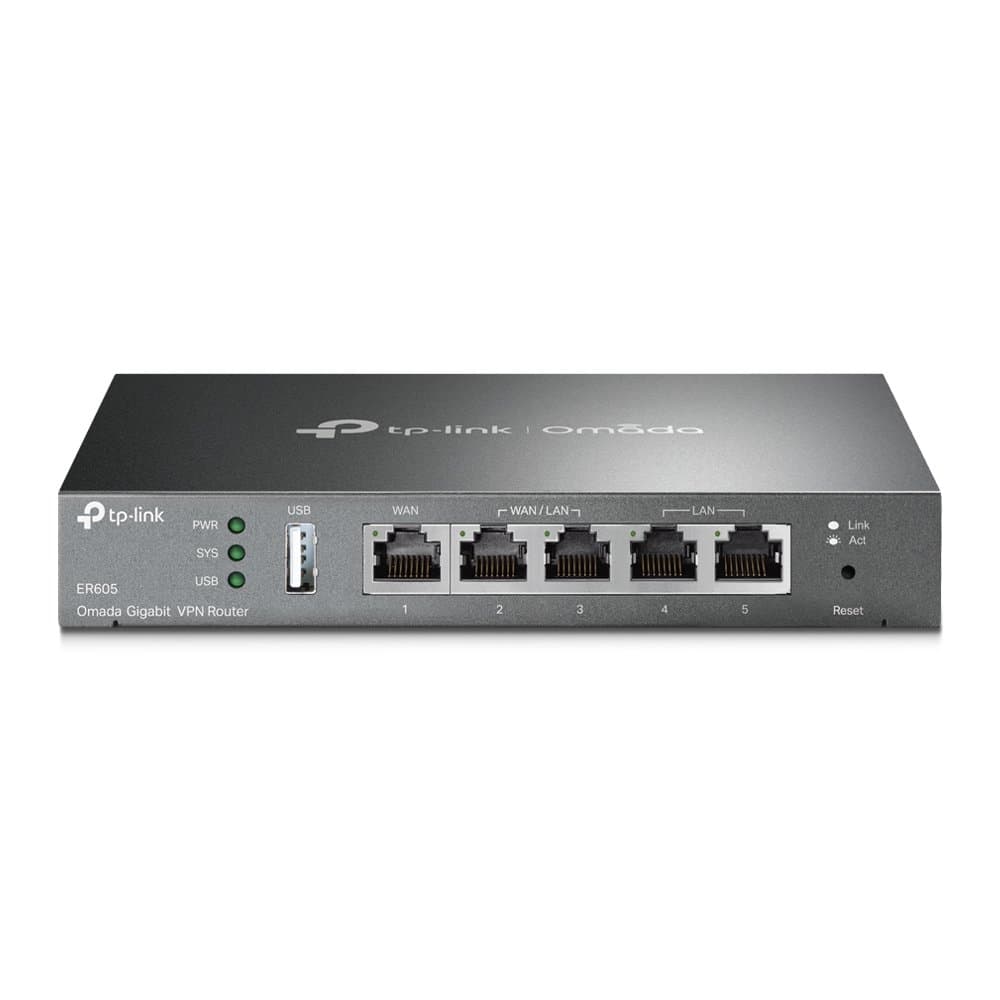TP-Link Omada ER605 VPN Router, Gigabit Ethernet, 20 IPsec Tunnels, SDN