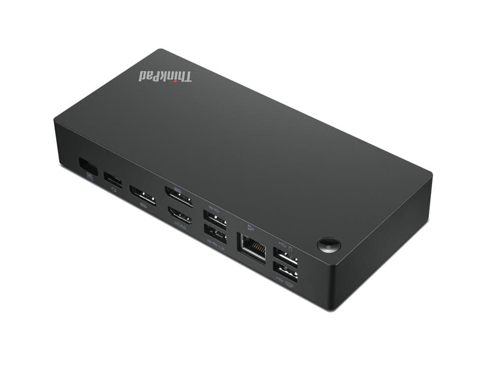 Lenovo ThinkPad Universal USB-C Dock, 4K, GbE, 90 W PSU, 100 W to Host, Black