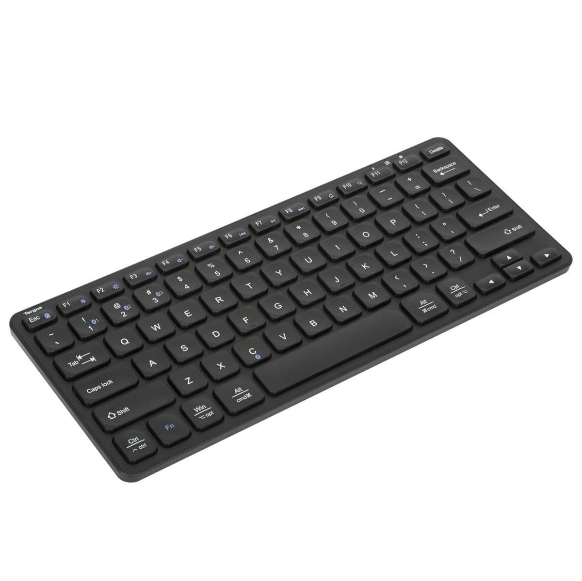 Targus AKB862US Compact Wireless Keyboard, Bluetooth 5.1 + RF, QWERTY, Antimicrobial