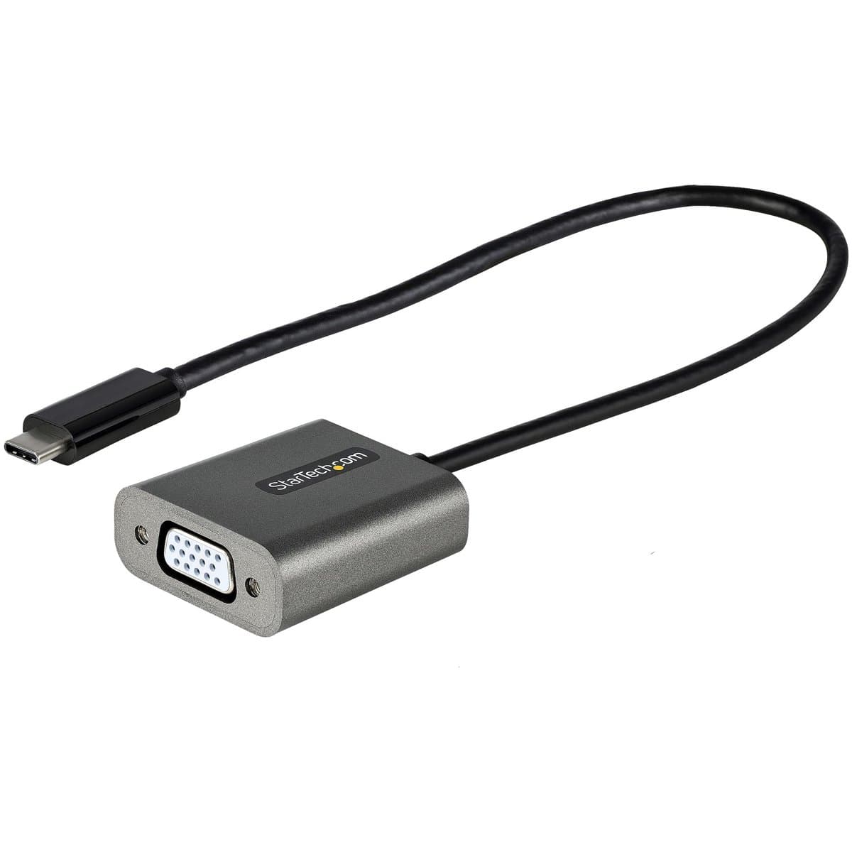 StarTech USB-C to VGA, 1920×1200 Video Adapter, 12" Cable, Thunderbolt 3