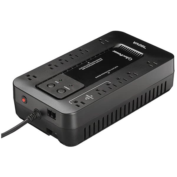CyberPower EC750G Standby UPS, 750VA, 450W, 12 NEMA 5-15R Outlets, 1.7 min Backup