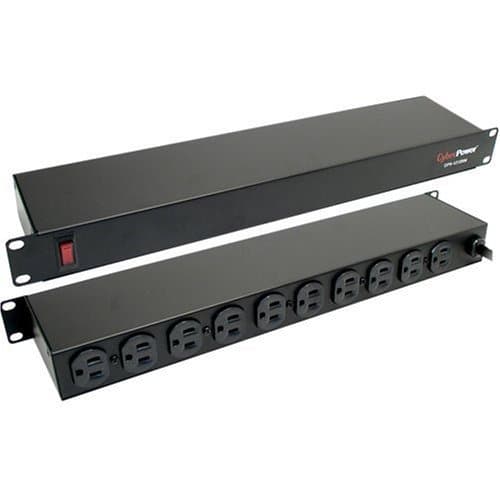 CyberPower CPS1215RM Rack PDU, 15A 120V, 10× NEMA 5-15R, 4.57 m