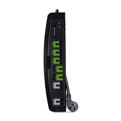 Cyberpower 7 Ol Energy Saving Surge Strip 2100J 5 Cord Threshold Switch
