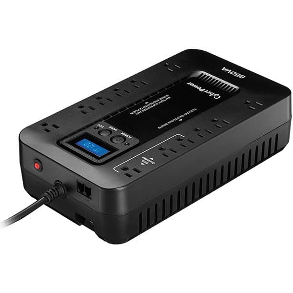 CyberPower EC850LCD, 850VA Line-Interactive UPS, 12 × NEMA 5-15R