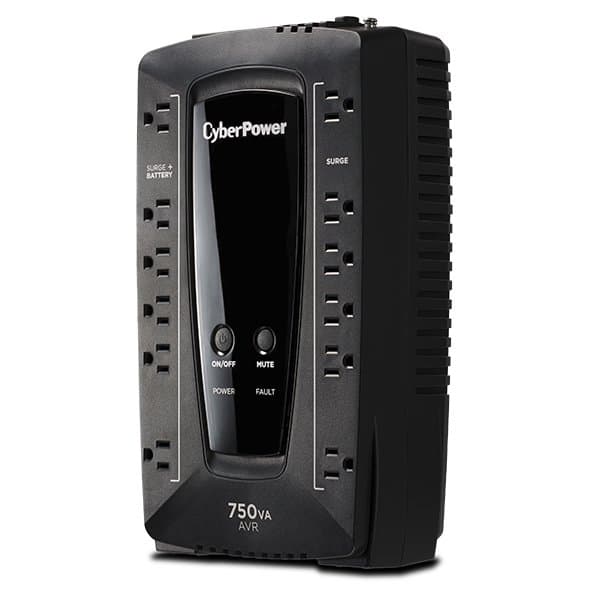 CyberPower AVRG750U Compact AVR UPS, 750VA, 450W, 12 Outlets, 120V