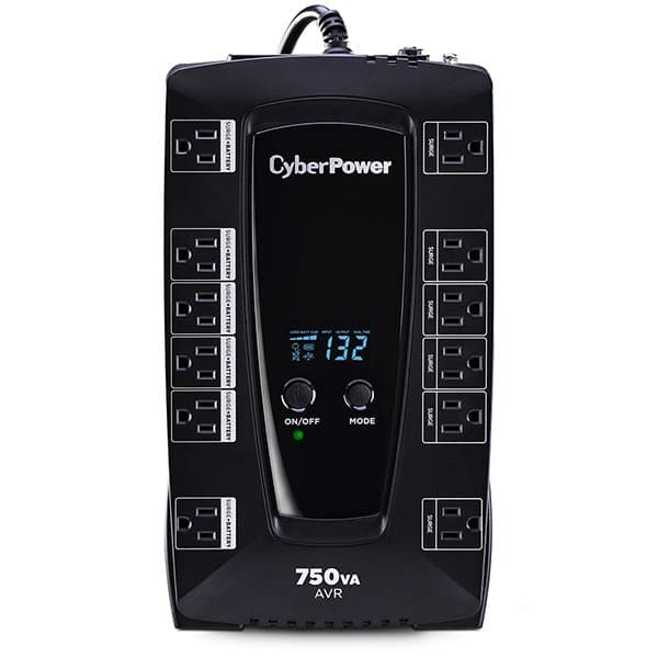 CyberPower AVRG750LCD, 750VA 450W, Line-Interactive UPS, 12 Outlets
