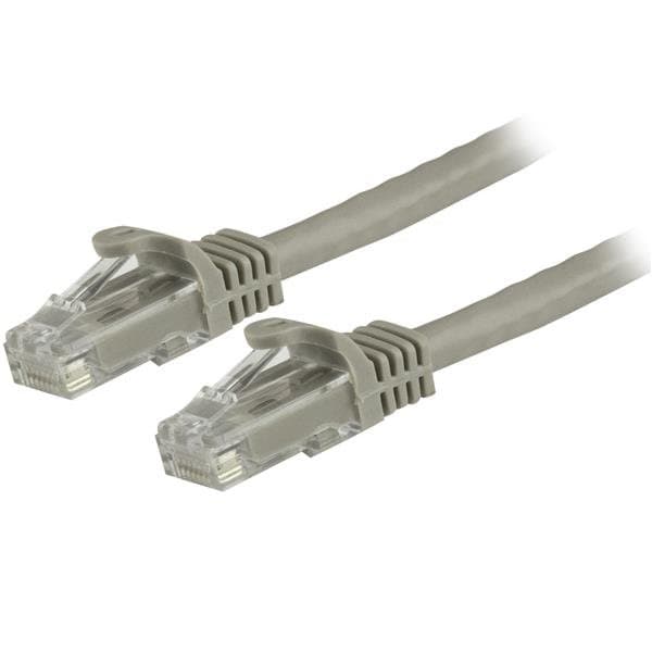 StarTech 1 ft CAT6 Ethernet Patch Cable, Snagless RJ45, 250 MHz, PoE, Grey