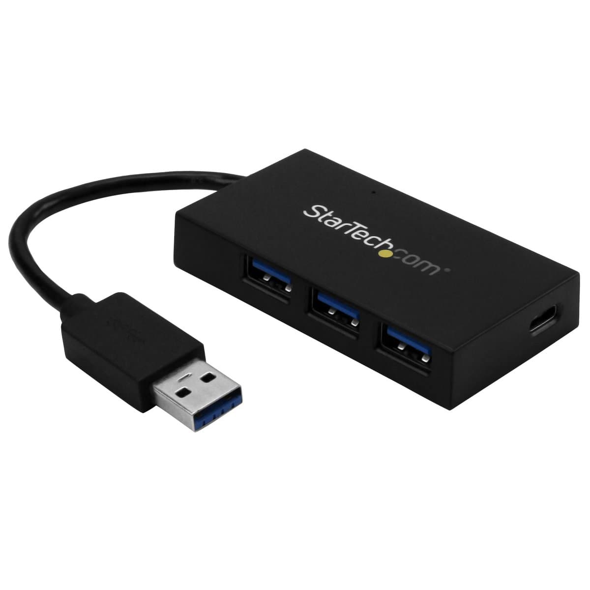 StarTech 4-Port USB 3.0 Hub, 1× USB-C, 3× USB-A, 5 Gbps, Bus Powered