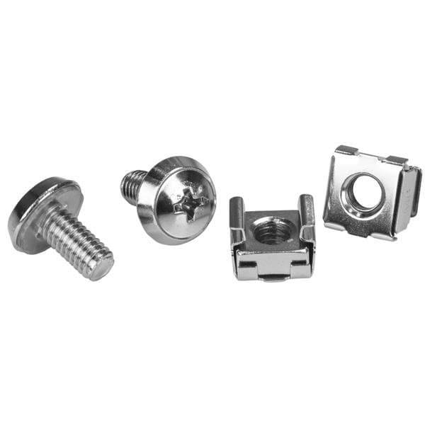 StarTech M6 Rack Screws Kit, 20 Pack, Cage Nuts, Silver Plated