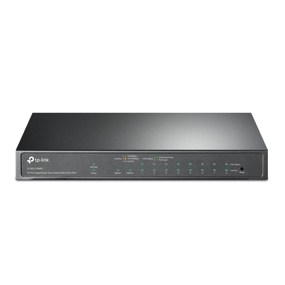 TP-Link 10-Port Gigabit Smart Switch, 20 Gbps Switching, 8-Port PoE+, Managed L2