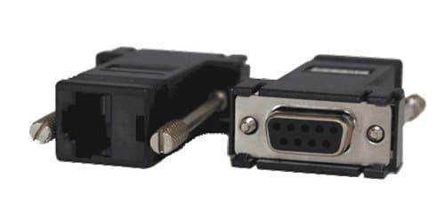 Opengear 319015 Serial Adapter, DB9F to RJ45, Crossover, Black