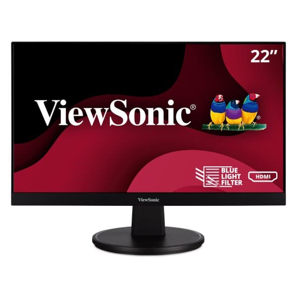 ViewSonic VA2247-MH, 22" Full HD MVA Monitor, 75 Hz, HDMI, VGA, Speakers, Frameless