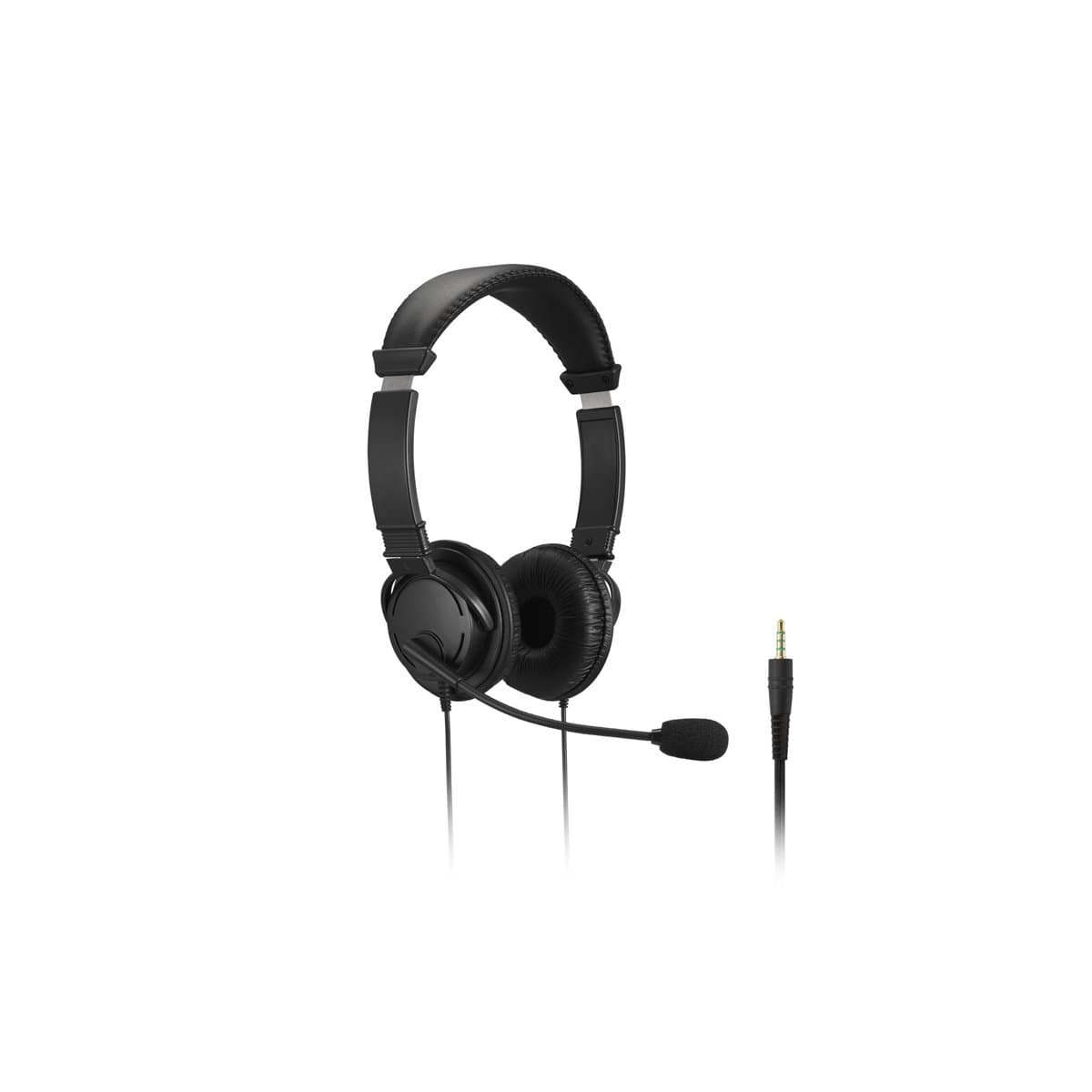 Kensington Classic 3.5mm Wired Headset, 40mm Drivers, Noise-Canceling Mic, 1.8m Cable
