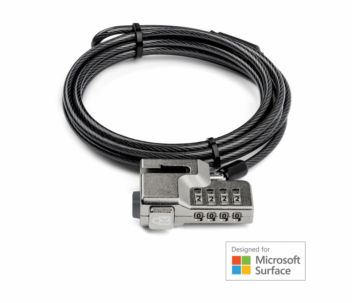 Kensington Resettable Combination Lock, Surface Pro/Go, 1.8m, Carbon Steel