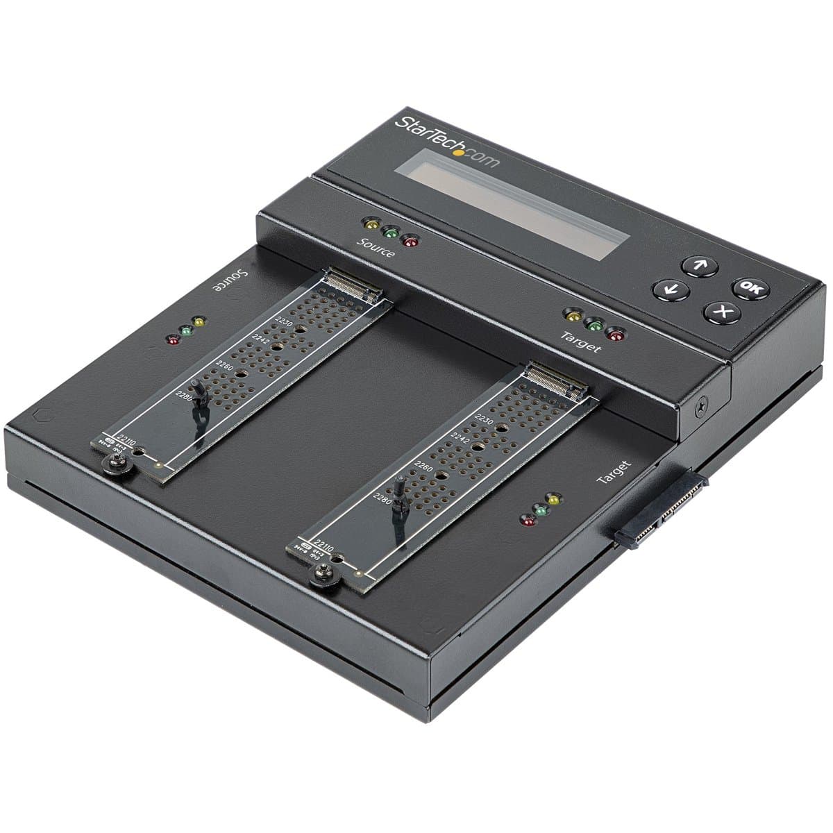 StarTech M.2 SATA/NVMe & 2.5/3.5 in Duplicator/Eraser, 7.5GB/min, Dual Drive Support, 60W