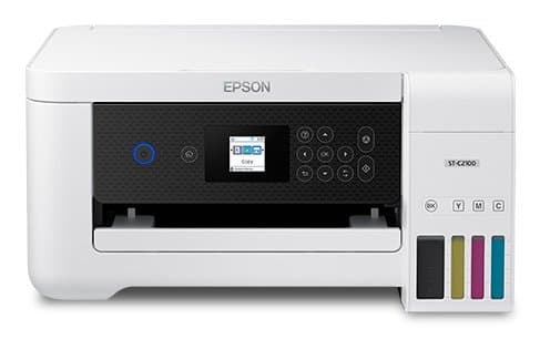 Epson WorkForce ST-C2100 SuperTank Printer, EcoTank Technology, Flatbed Scanner, Color Display
