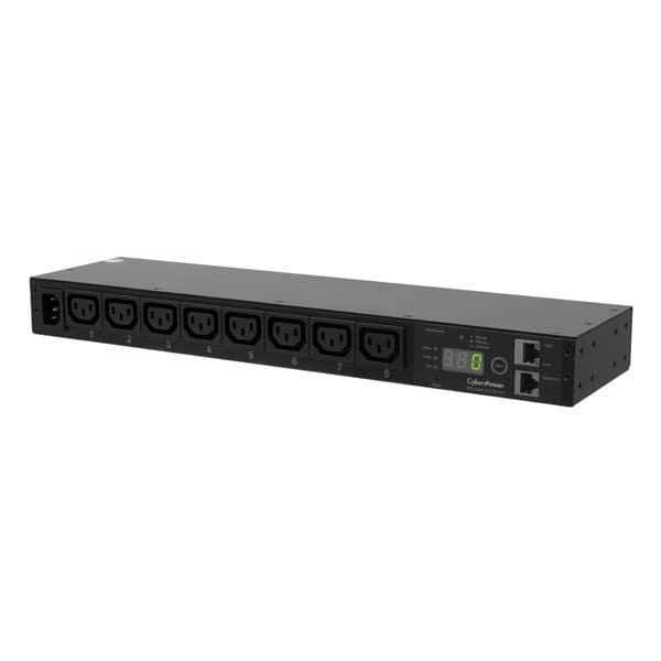 CyberPower PDU15MHVIEC8FNET 1U Monitored PDU, 8 C13 Outlets, 200–240V, 15A