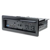 StarTech Conference Table Docking Box, 4K HDMI, Gigabit Ethernet, 2× USB-A, 2× AC Outlets