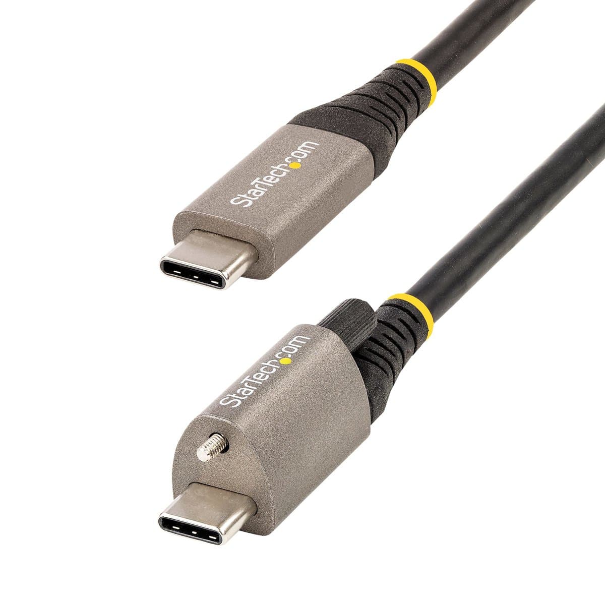 StarTech Screw Locking USB-C Cable, 10 Gbps, 100W PD, 20 in