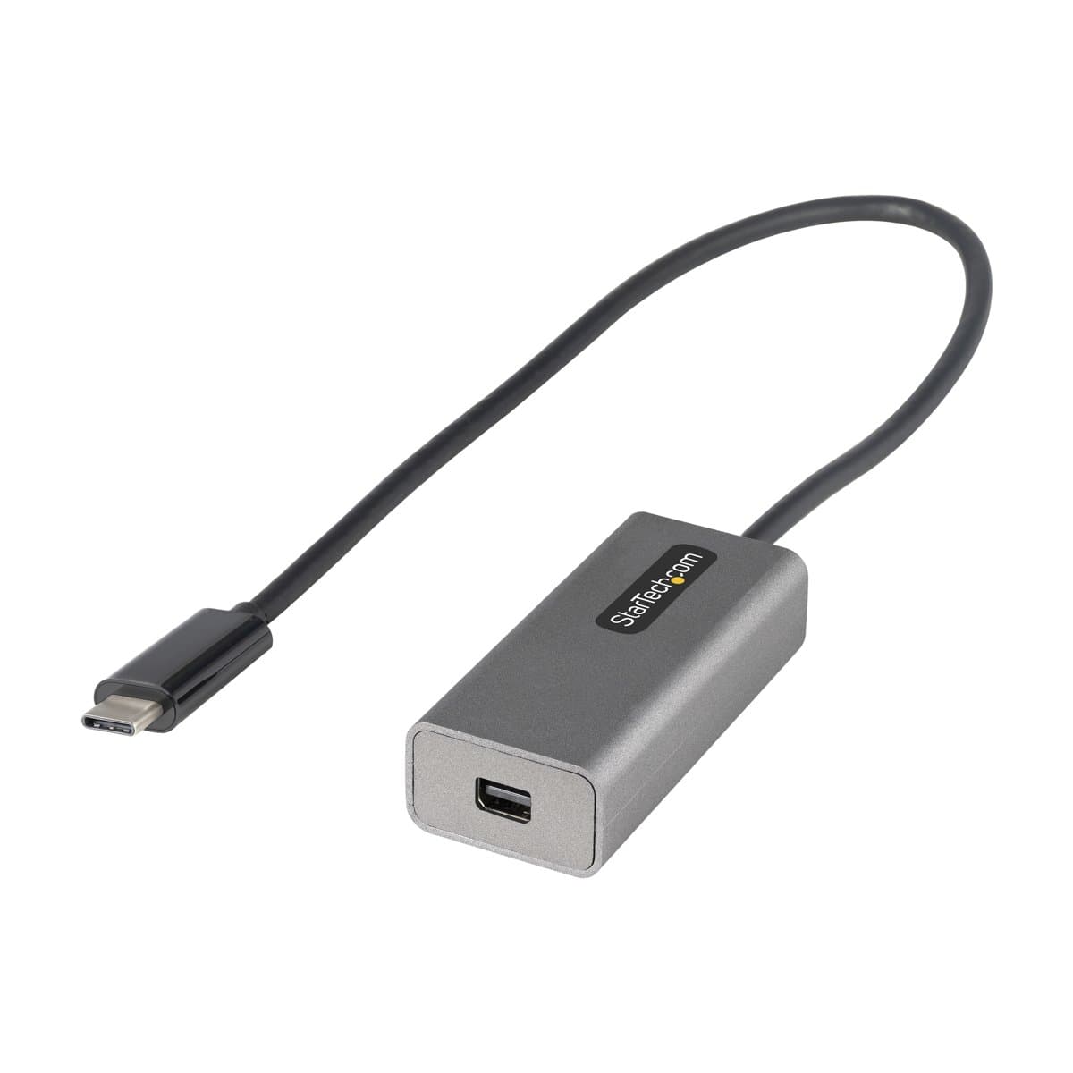 StarTech 12 in USB-C to Mini DisplayPort Adapter, 4K 60 Hz, DP 1.2 HBR2, Thunderbolt 3 Compatible, White