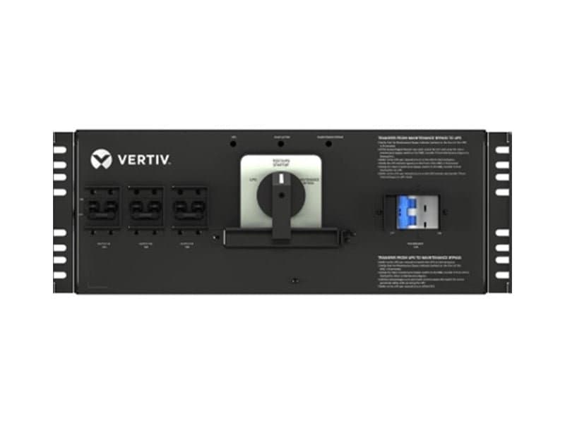 Vertiv VMBC-20KIRT4U Maintenance Bypass Cabinet, 20 kVA, 4U, 208V/120V, 3× L14-30R
