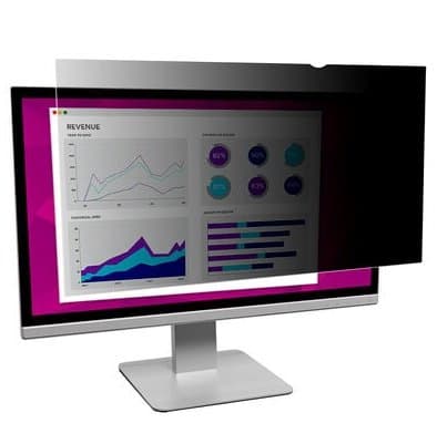 3M High Clarity Privacy Filter, 22in 16:10 Monitor, Glossy, Dust & Scratch Resistant, 60° Angle