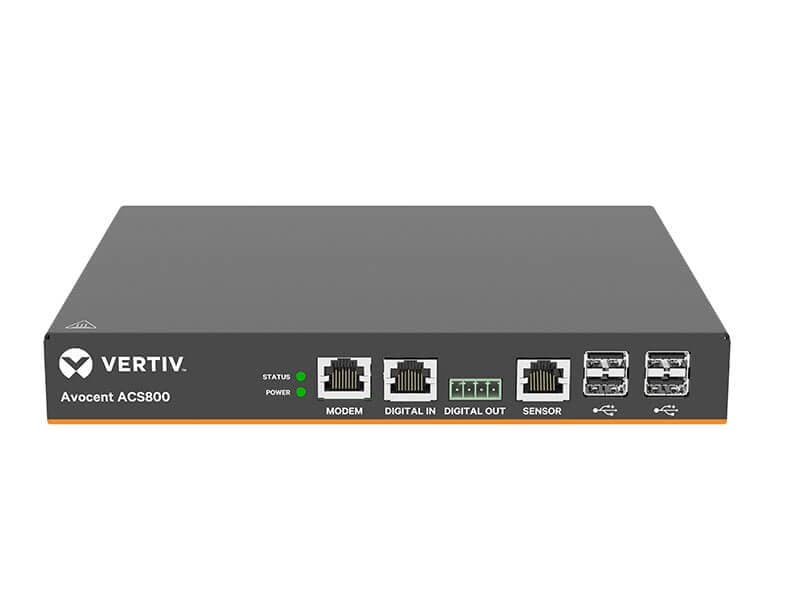 Vertiv Avocent ACS800 4-Port Serial Console, 10/100/1000 Mbps, RJ-45, Analog Modem