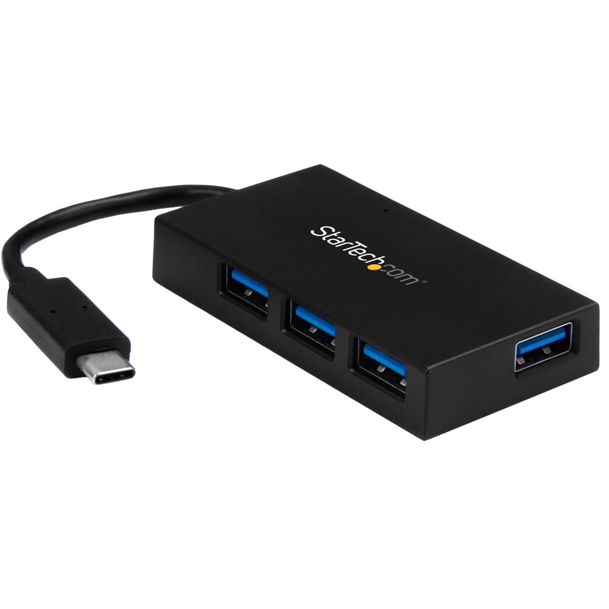 StarTech 4-Port USB-C Hub, 4× USB-A, USB 3.0 5Gbps, Powered