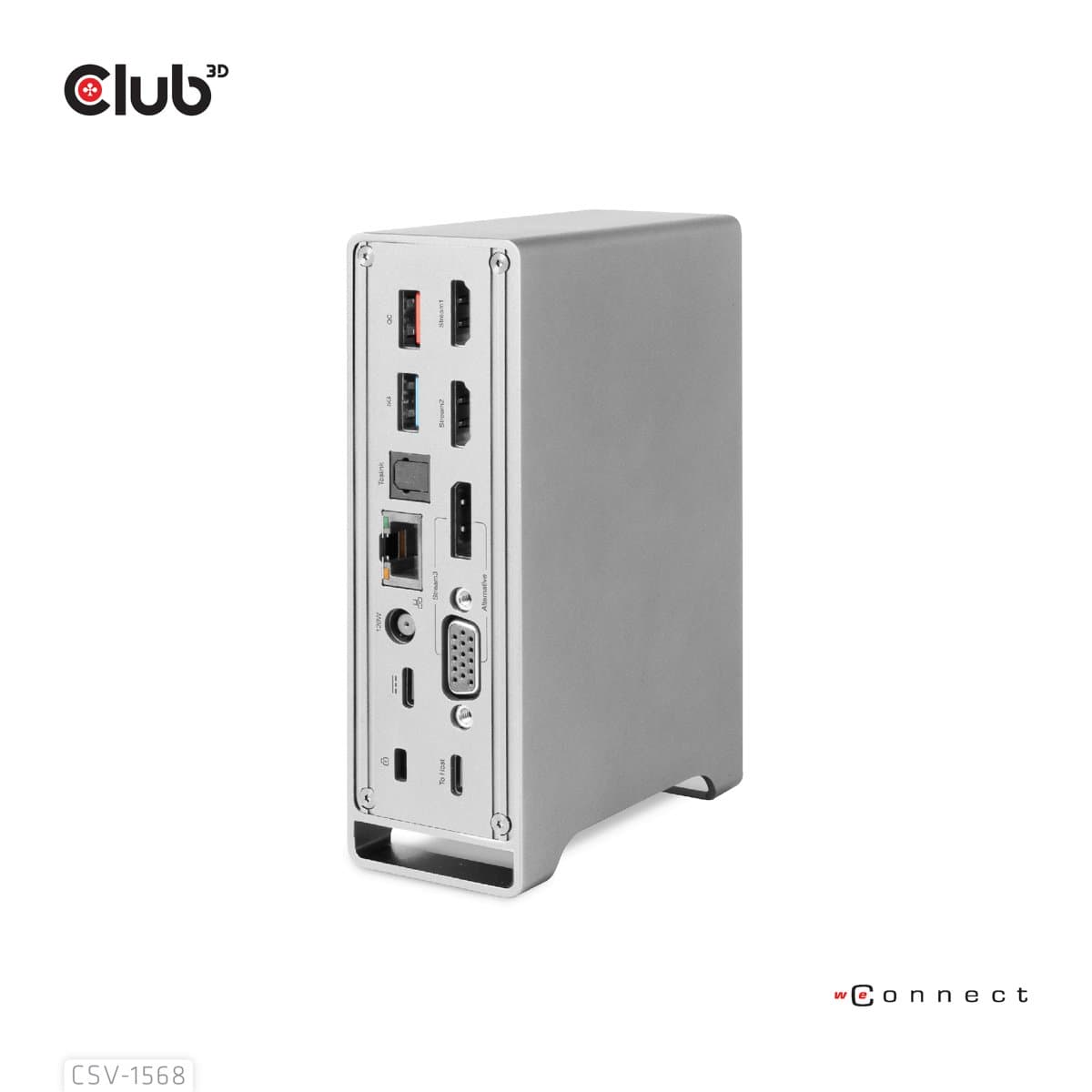 Club3D CSV-1568 USB-C Triple Display Dock, 120W PD, USB 3.2 Gen 2, Gigabit Ethernet, 60Hz