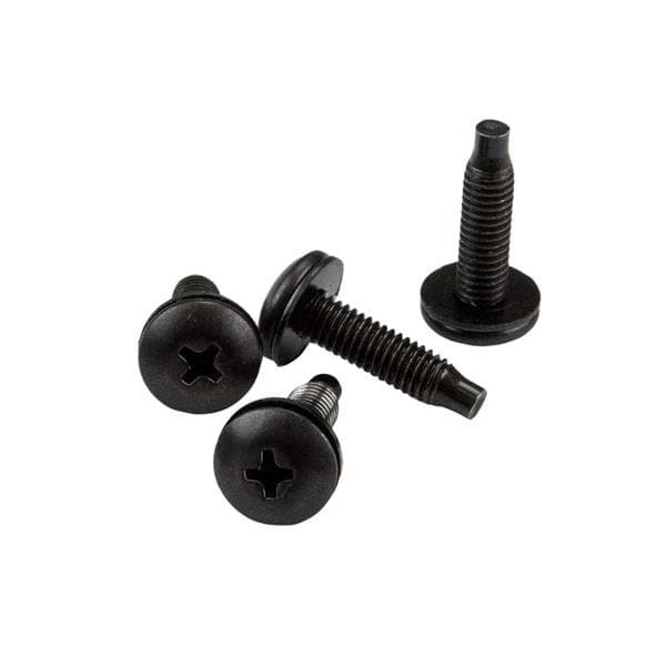 StarTech 10-32 Server Rack Screws, 50-Pack, For 19" Rack-Mount Equipment, Black
