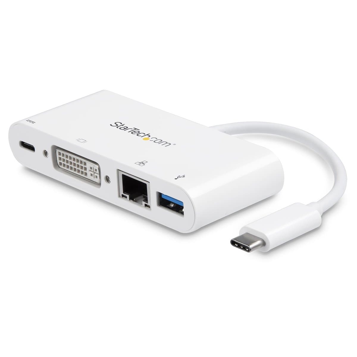 StarTech USB-C Multiport Mini Dock, 60W PD, DVI-D, Gigabit Ethernet