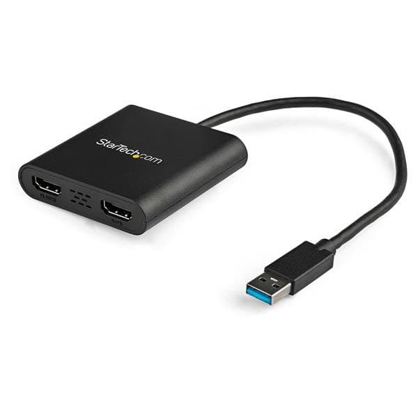 StarTech USB 3.0 to Dual HDMI Adapter, 1× 4K + 1× 1080p, TAA, Windows Only
