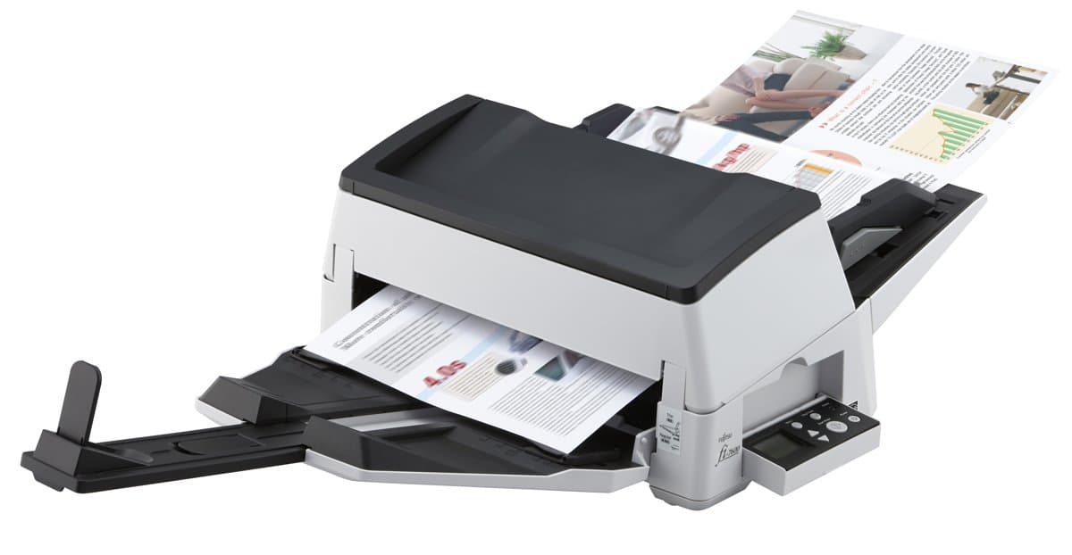Fujitsu FI-7600 Production Scanner, 100ppm, 300-Sheet ADF, A3 Max, 600dpi
