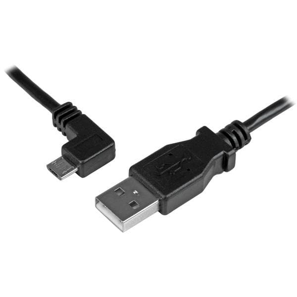 StarTech, Left-Angle Micro-USB Cable, 0.5m, USB 2.0, 24 AWG