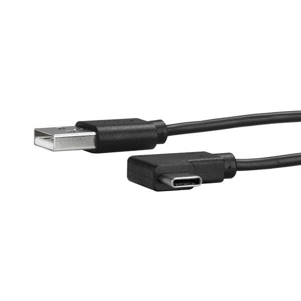 StarTech 3 ft USB-A to Right-Angle USB-C Cable, USB 2.0, 480 Mbps, Black
