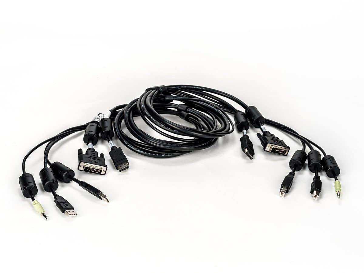 Vertiv Avocent KVM Cable, 1 DVI-D, 1 DisplayPort, 2 USB, 6 ft