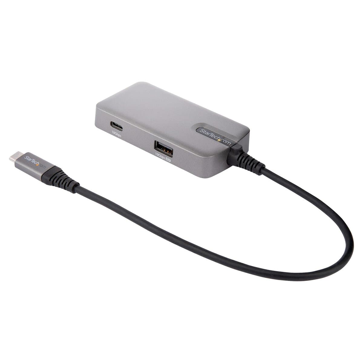 StarTech USB-C Mini Dock, 4K 60 Hz HDMI, 1× USB-A 10 Gbps, 2× USB-C 10 Gbps, 100 W PD, Grey
