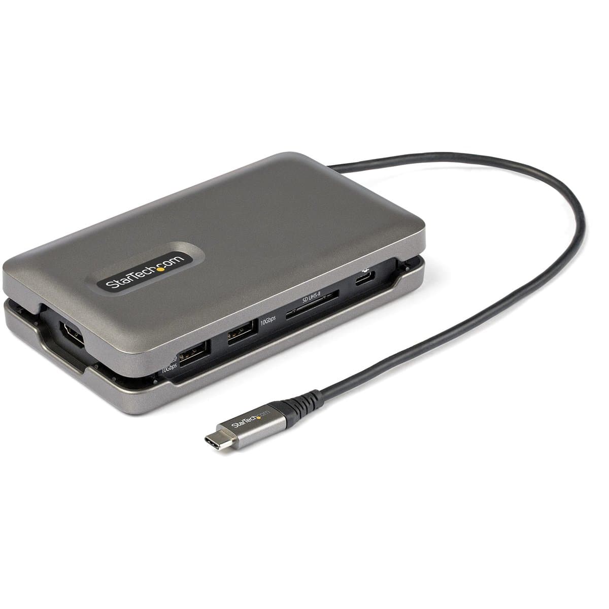 StarTech USB-C Mini Dock, 4K 60 Hz HDMI, 2× USB-A 10 Gbps, GbE, SD, 100 W PD