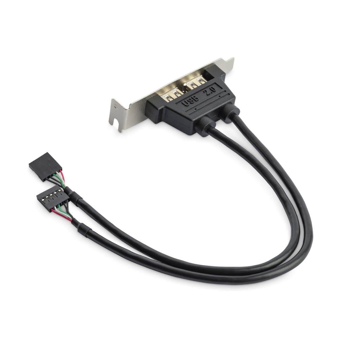 StarTech 2 Port USB A Slot Plate Adapter, USB 2.0, Low Profile, IDC