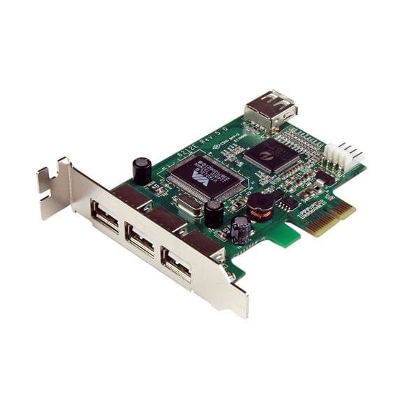 StarTech 4-Port USB 2.0 PCIe Card, Expansion Card, Low Profile, 0.48 Gbps