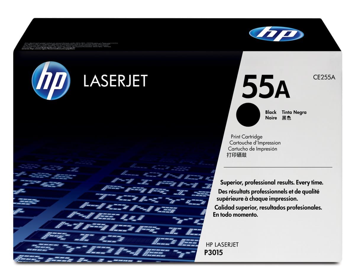 HP 55A Black LaserJet Toner Cartridge, 6000 Pages, Original