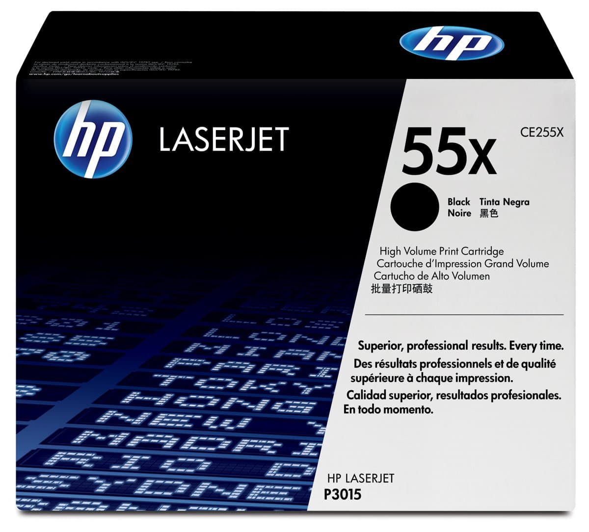 HP 55X High-Yield Black LaserJet Toner Cartridge, 12,500 Pages