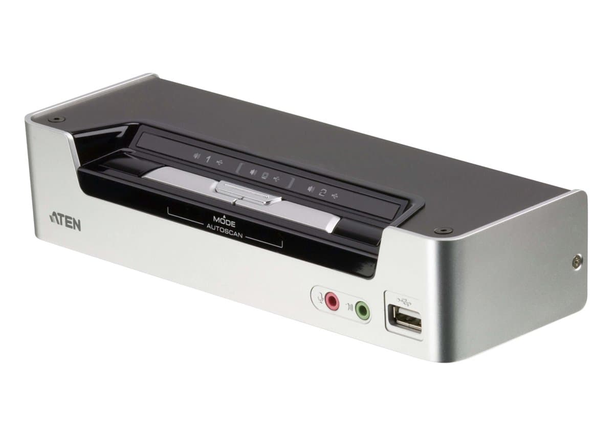 ATEN CS1792 2-Port HDMI KVMP Switch, WUXGA (1920x1200), USB 2.0, 1U Rack