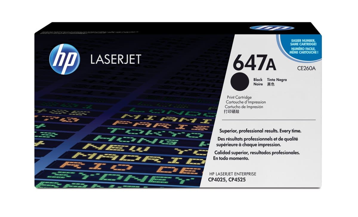 HP 647A Black Original LaserJet Toner Cartridge, 8500-Page Yield