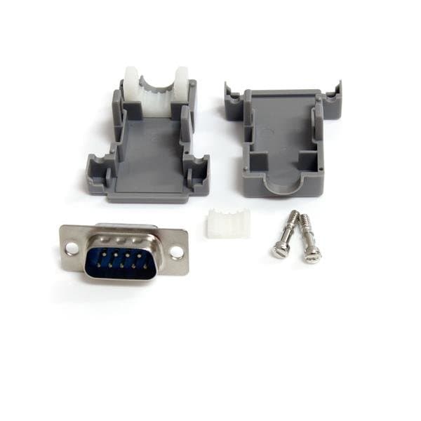 StarTech Assembled DB9 Male Solder D-SUB Connector, Plastic, Grey