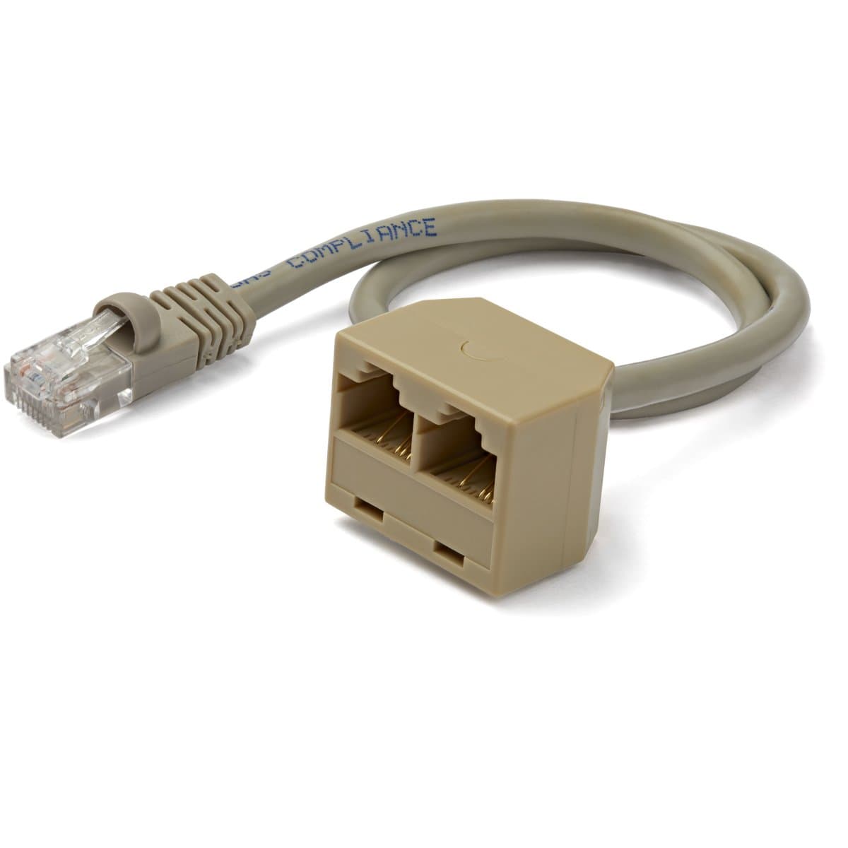 StarTech RJ45 2-to-1 Splitter Adapter, Cat5e, 10/100Base-T(X), F/M, 0.33m