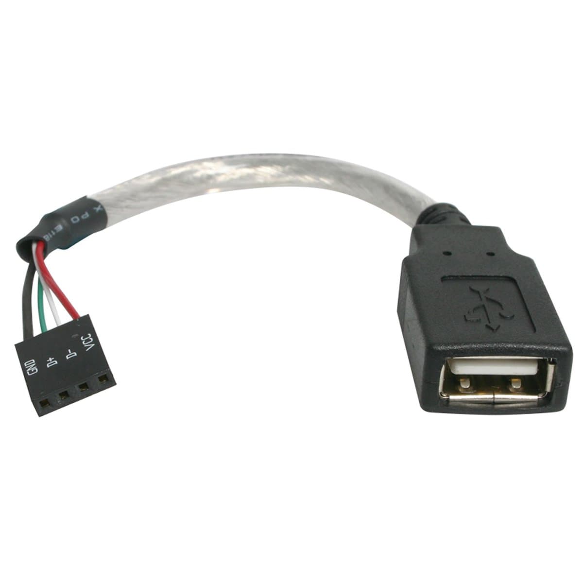 StarTech USB 2.0 Adapter Cable, 6 in., USB A to 4-Pin Header