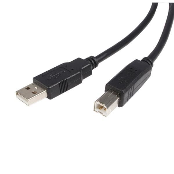 StarTech 3 ft USB 2.0 A-to-B Printer Cable, Certified, Male/Male, Black